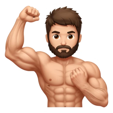 hairy arm with muscle 💪🏻  sticker