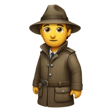 german sepherd in a detective coat sticker