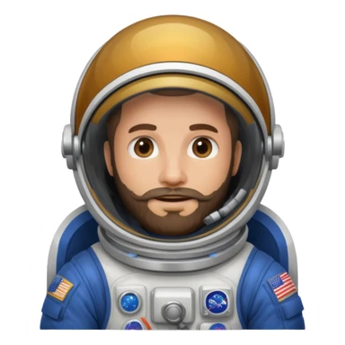 astronaut with beard sticker