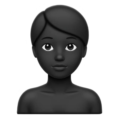 Minimalist flat vector icon, iOS style, thin black outline on a white background. Human silhouette. Black, completely monochrome, matte. Impersonal, no eye sockets, no hair. sticker