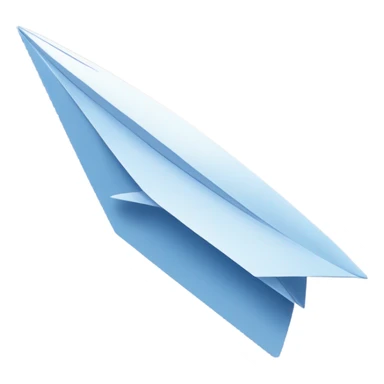 Paper airplane being sent with wind behind it sticker