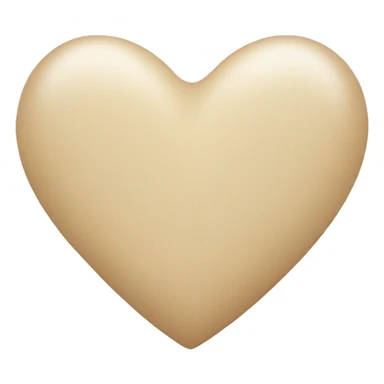Soft Beige Heart – A heart in a gentle beige or creamy tone, symbolizing warmth and calm love. sticker