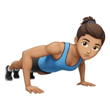 nongendered person pushup sticker