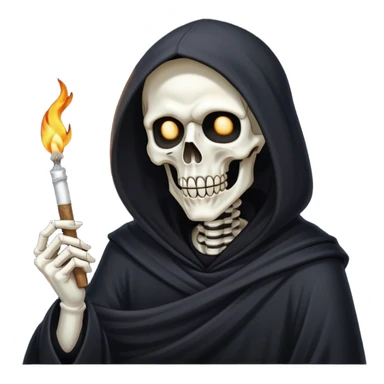 grim reaper smoking weed sticker