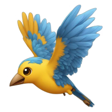 bird winning a race sticker