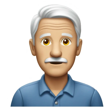 an old person that watch  men at work sticker