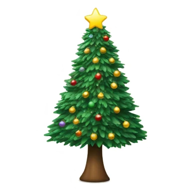 Christmas tree with now on it sticker