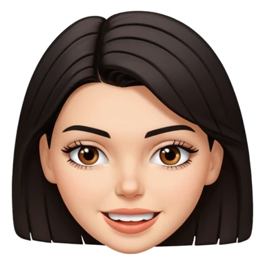 Kendall Jenner emoji style, winking sticker
