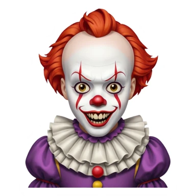 Pennywise with his scary teeths sticker