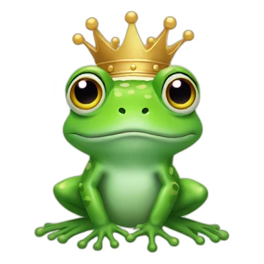 frog with wings and crown sticker