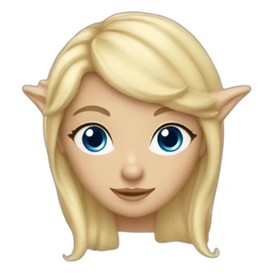 Une elfe blonde aux yeux bleus sticker