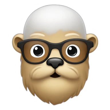golang gopher emoji with a beard sticker