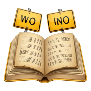 open book with a road sign inside sticker