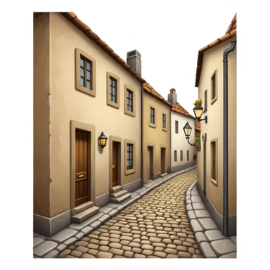cozy narrow street sticker