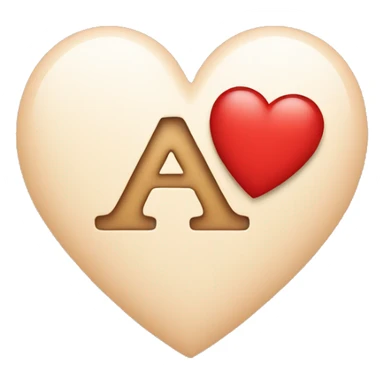 Heart with letter A  sticker