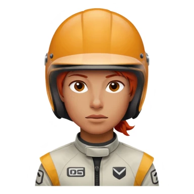 red haired racer sticker