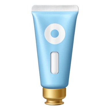 ointment tube light blue and white, thin sticker