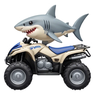 smile shark yamaha atv sticker