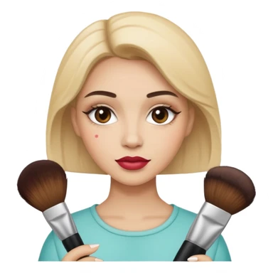 Holding make up brushes sticker