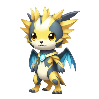 cute cool edgy sharp ethereal magical Digimon-Fakemon-animal full body sticker