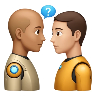 turn taking during a conversation between ai and human sticker