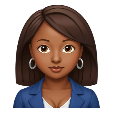 Naturi Naughton with dark brown hair sticker
