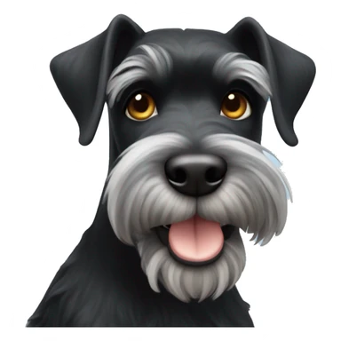 Black schnauzer  sticker