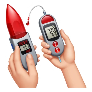 diabetes meter test finger blood sticker