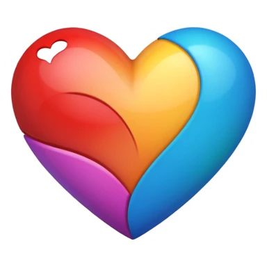 Multicoloured heart sticker