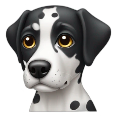 Black and White dog with spots sticker