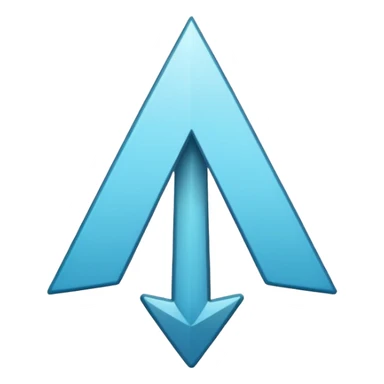 white simple arrow up sticker