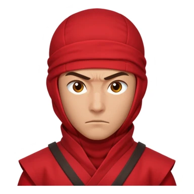 brown ninja red clothes sticker