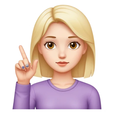 Girl holding up middle finger  sticker