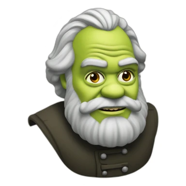 shrek karl marx sticker