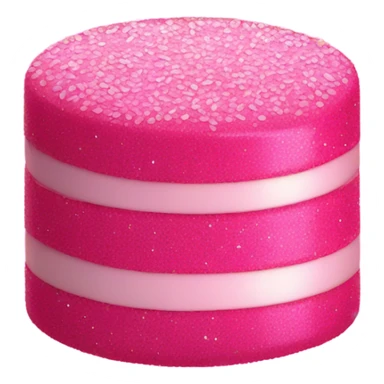 Hot pink ricecake with glitter  sticker