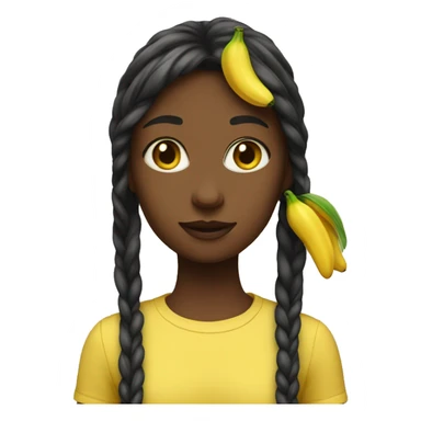 Girl with banaa sticker