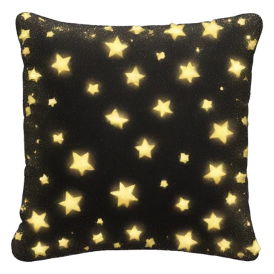 Black glittery pillow sticker