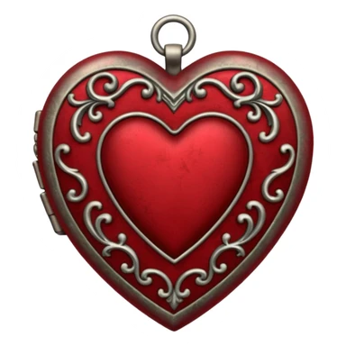 heart with gothic antique locket sticker