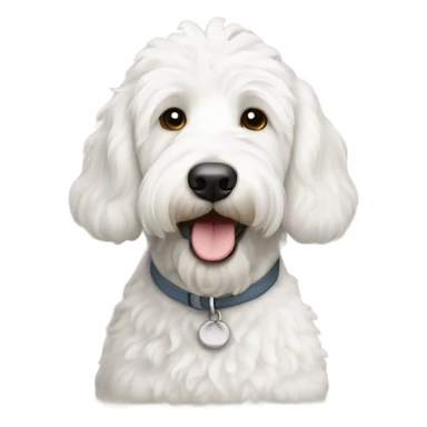 White goldendoodle  sticker
