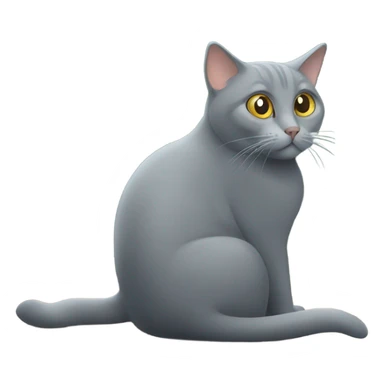 Grey cat looking outside at birds sticker