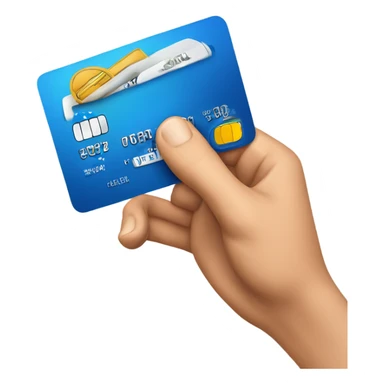 Hand Slamming down a credit card sticker