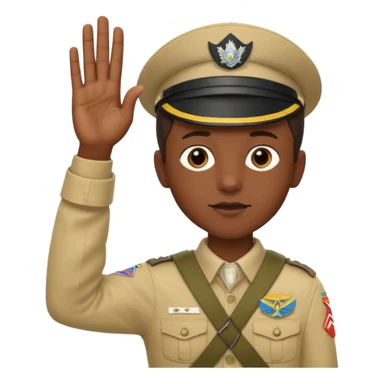 Mano izquierda saludo scout sticker