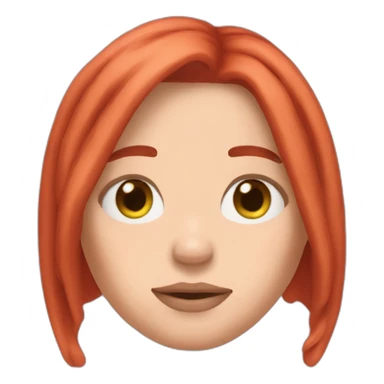 Billie Eilish red hair sticker