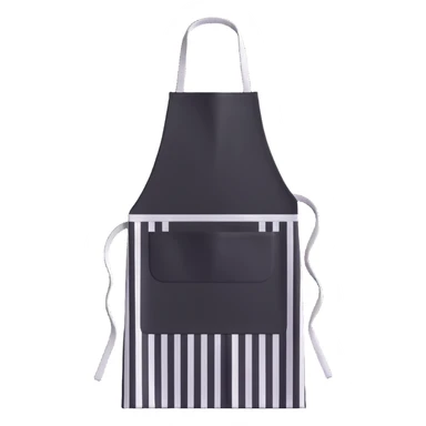 black apron with white stripes (dense) sticker