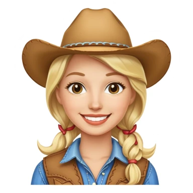 blonde cowgirl sticker