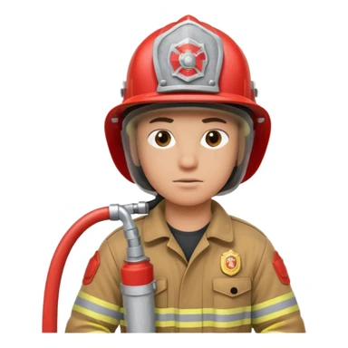 Firefighter with Hose sticker