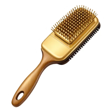 golden hair brush sticker