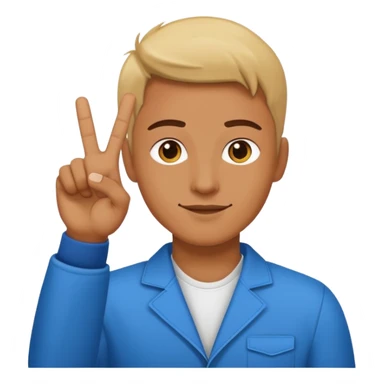 a Yvl flashy hand sign sticker