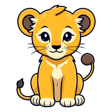 a muslim lion cub sticker