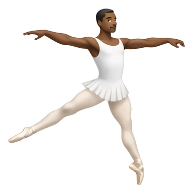ballet dancer man white sticker